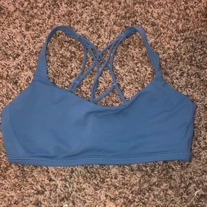 Blue lululemon sports bra.